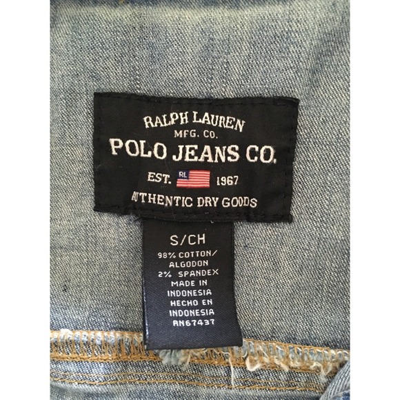VTG Ralph Lauren Polo Jeans Co. Blue Jean Jacket Womens Sz S Cowboy Rodeo Y2K - Picture 2 of 16
